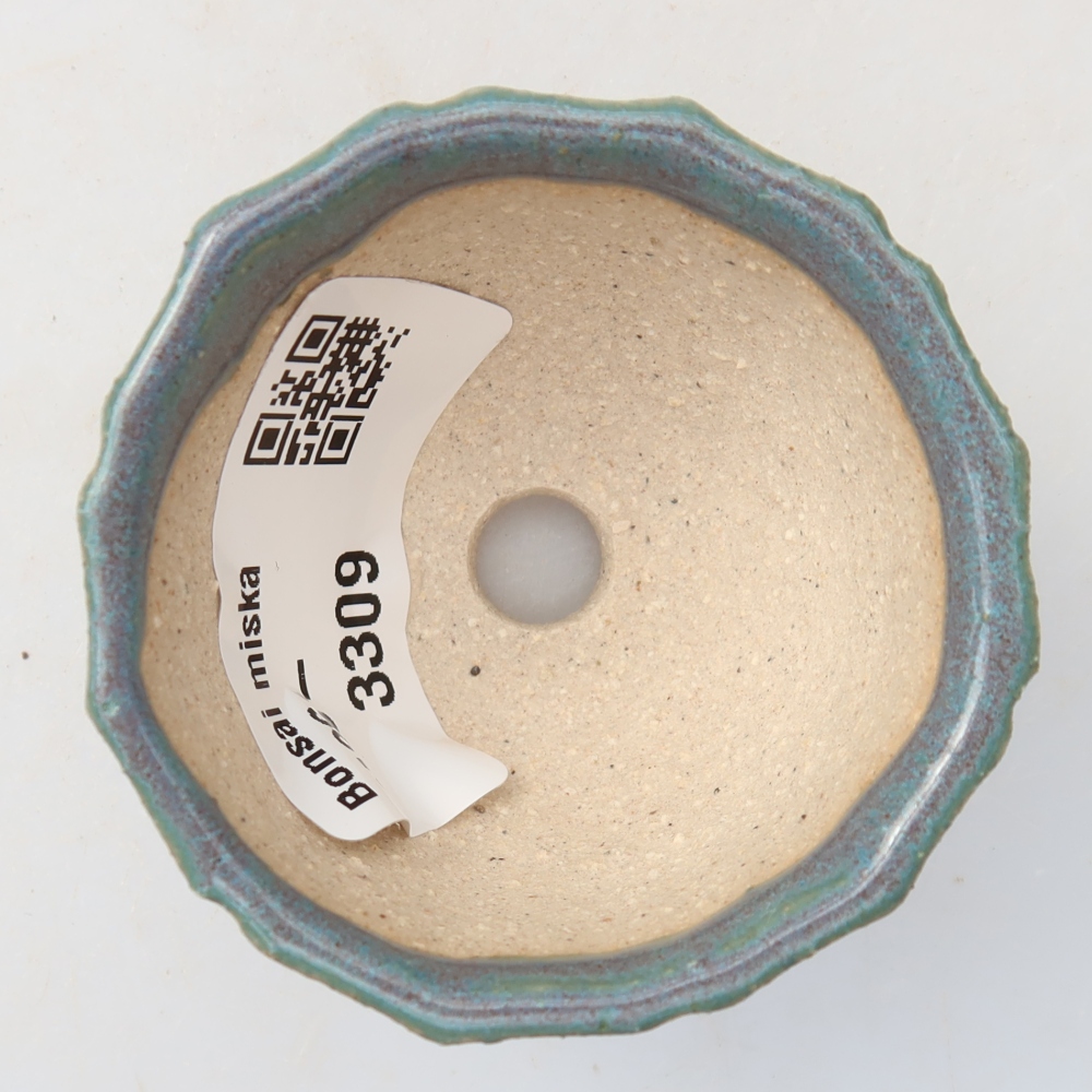 Vaso in ceramica per bonsai 5,5 x 5,5 x 3,5 cm, colore grigio