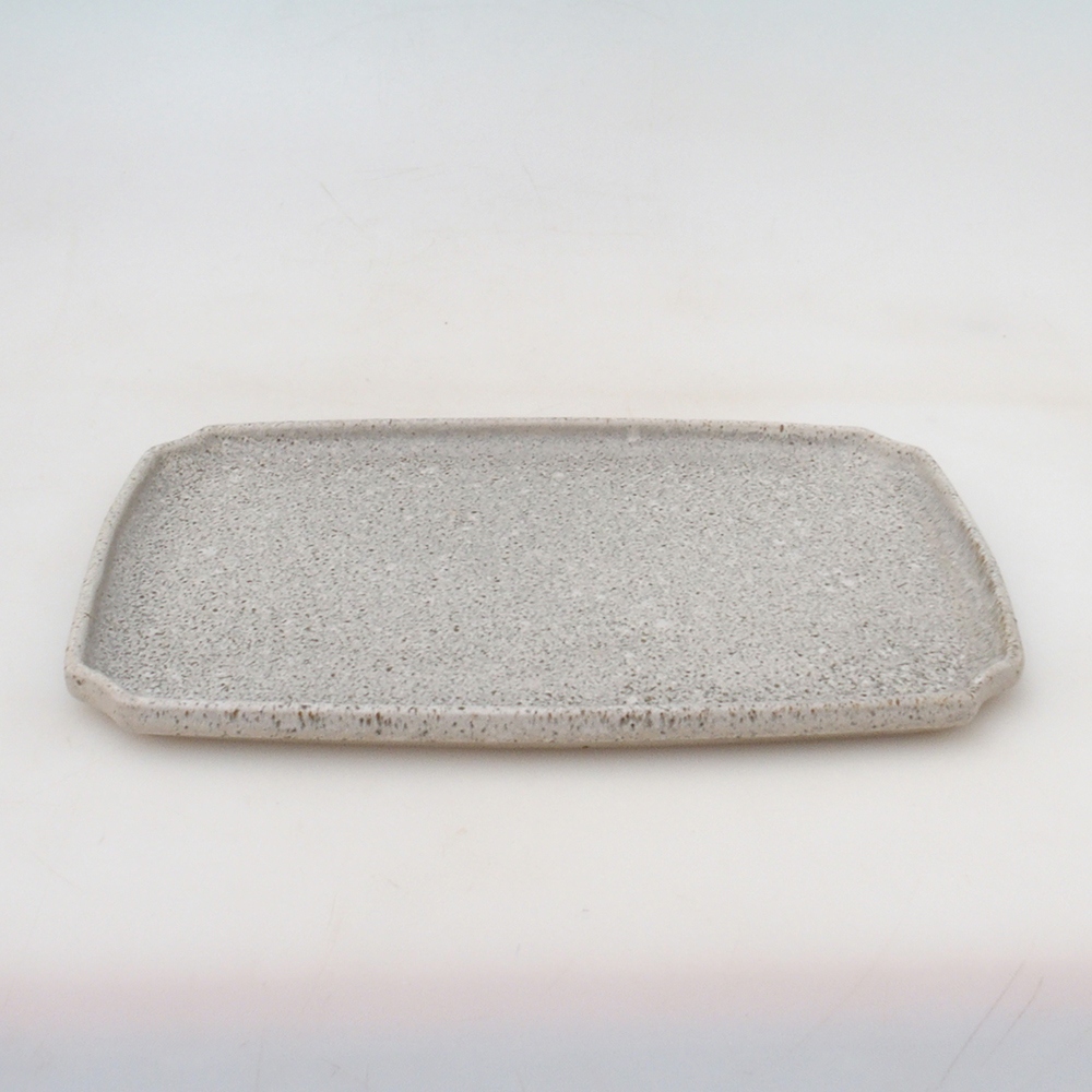 Piattino in ceramica H07 - 28 x 19 x 1,5 cm - beige