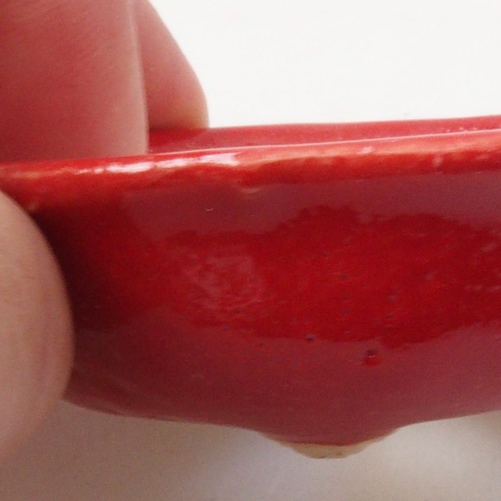 Mini bonsai 7 x 7 x 2 cm, colore rosso