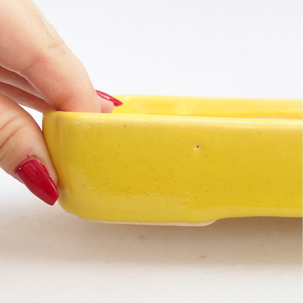 Ciotola bonsai in ceramica 26 x 26 x 8 cm, colore rosso