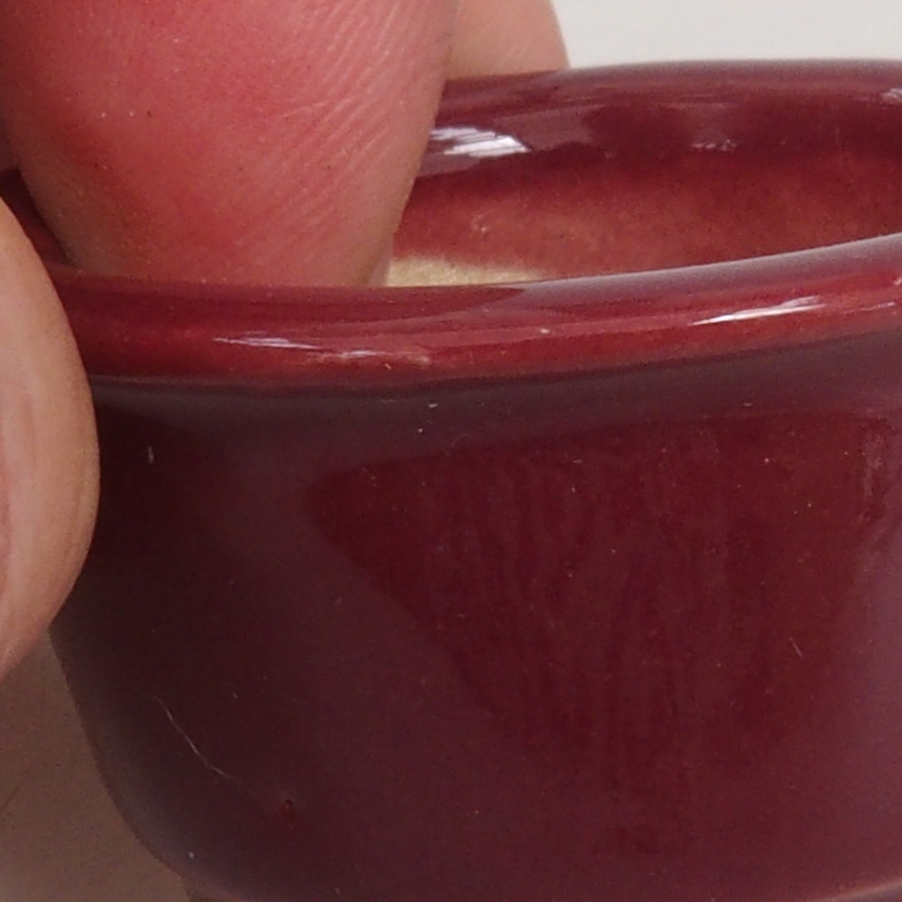 Ciotola per mini bonsai 4 x 4 x 2 cm, bordeaux