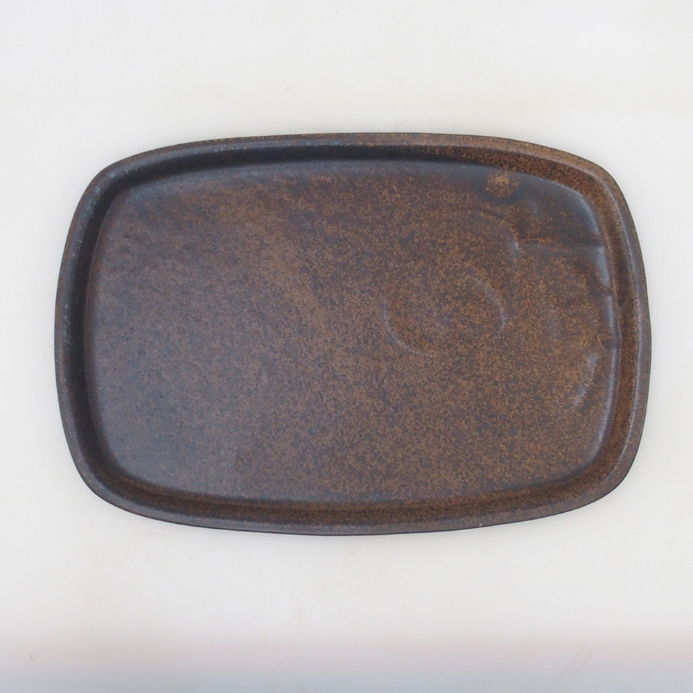 Ciotola in ceramica H10 - 34 x 23,5 x 1,5 cm - marrone