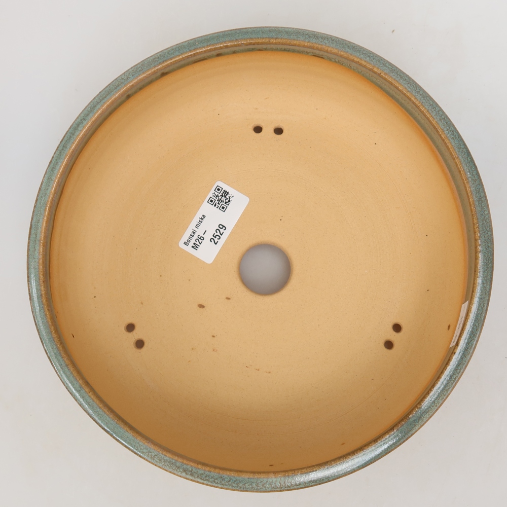Vaso da bonsai in ceramica 21 x 21 x 6,5 cm, colore verde