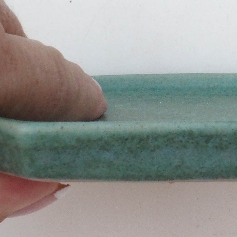 Piattino in ceramica H13 -12 x 12 x 1 cm - verde