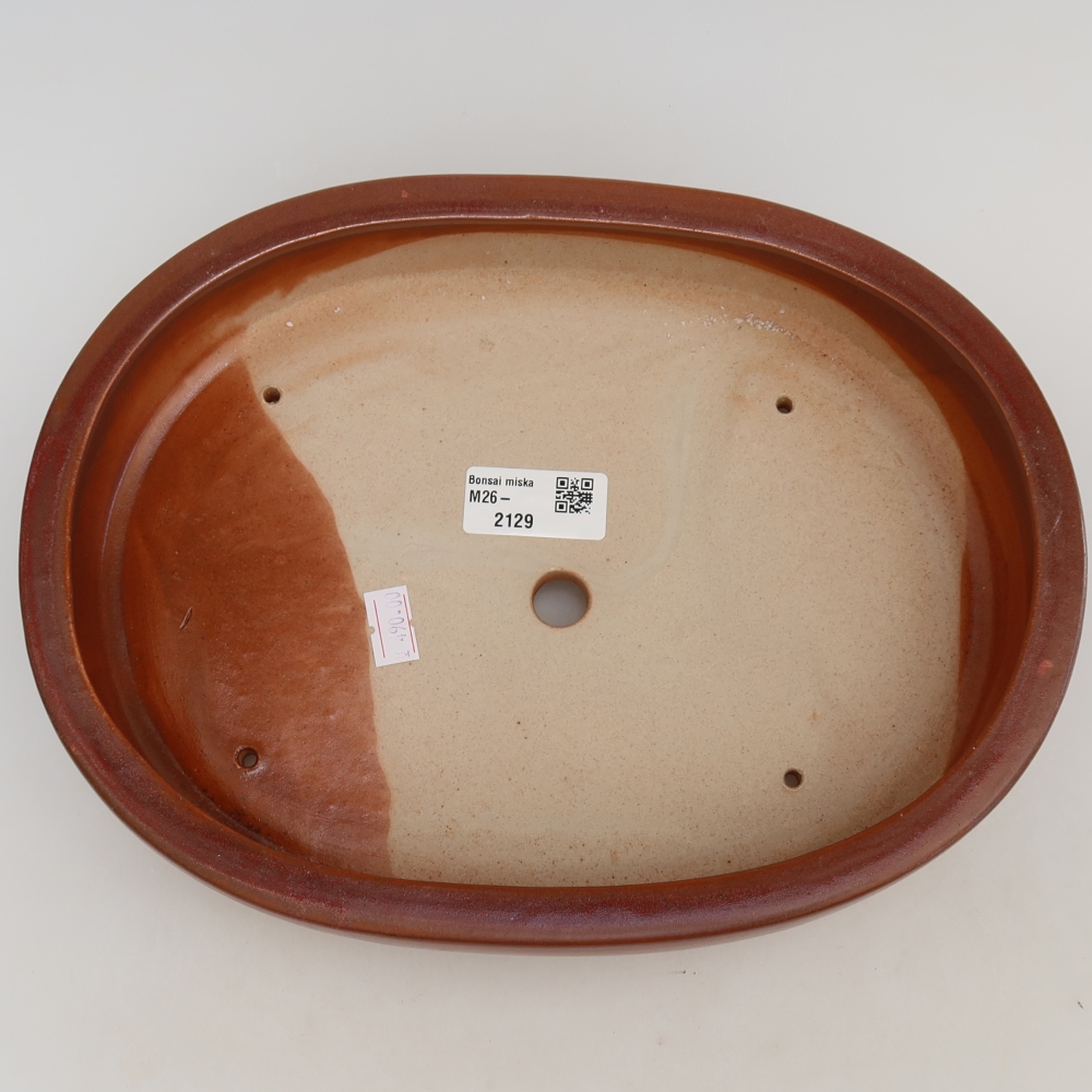 Vaso da bonsai in ceramica 27 x 21 x 5,5 cm, colore bordeaux