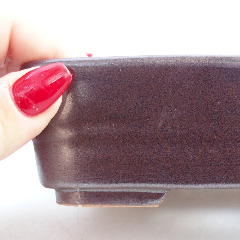 Ciotola bonsai in ceramica 26 x 26 x 8 cm, colore rosso