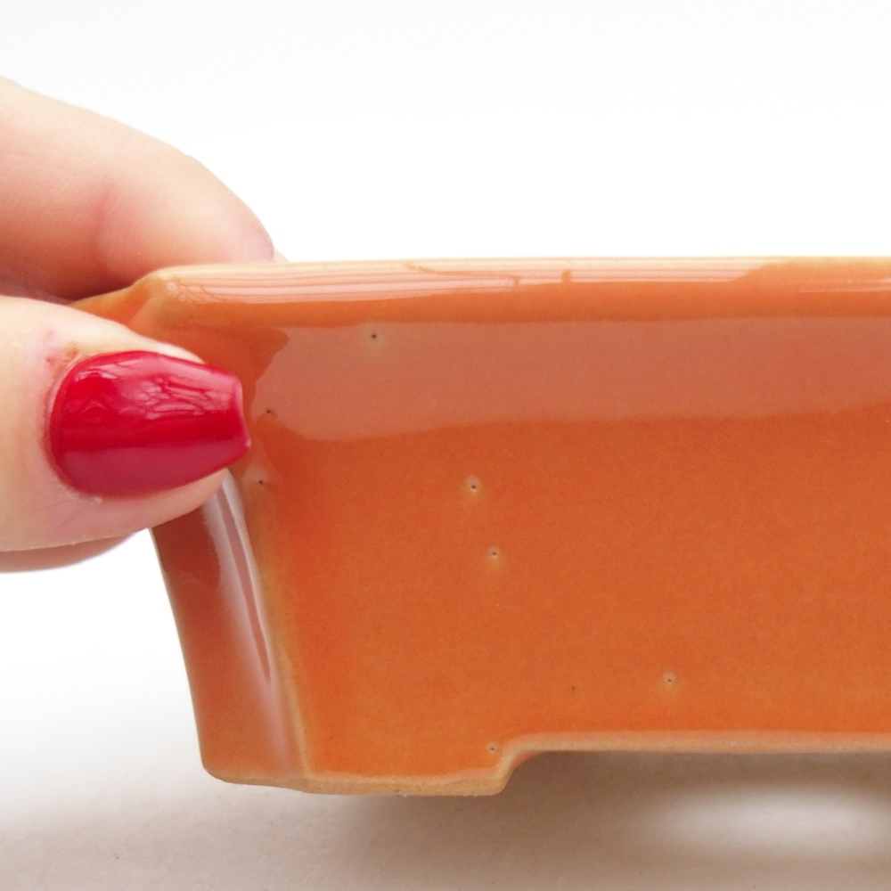 Ciotola bonsai in ceramica 26 x 26 x 8 cm, colore rosso