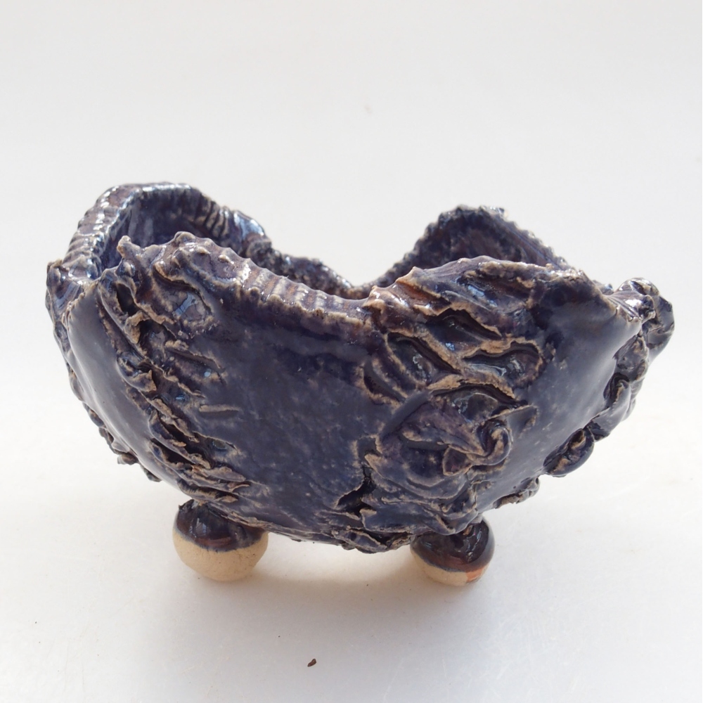 Conchiglia in ceramica 7 x 7 x 5 cm , colore blu