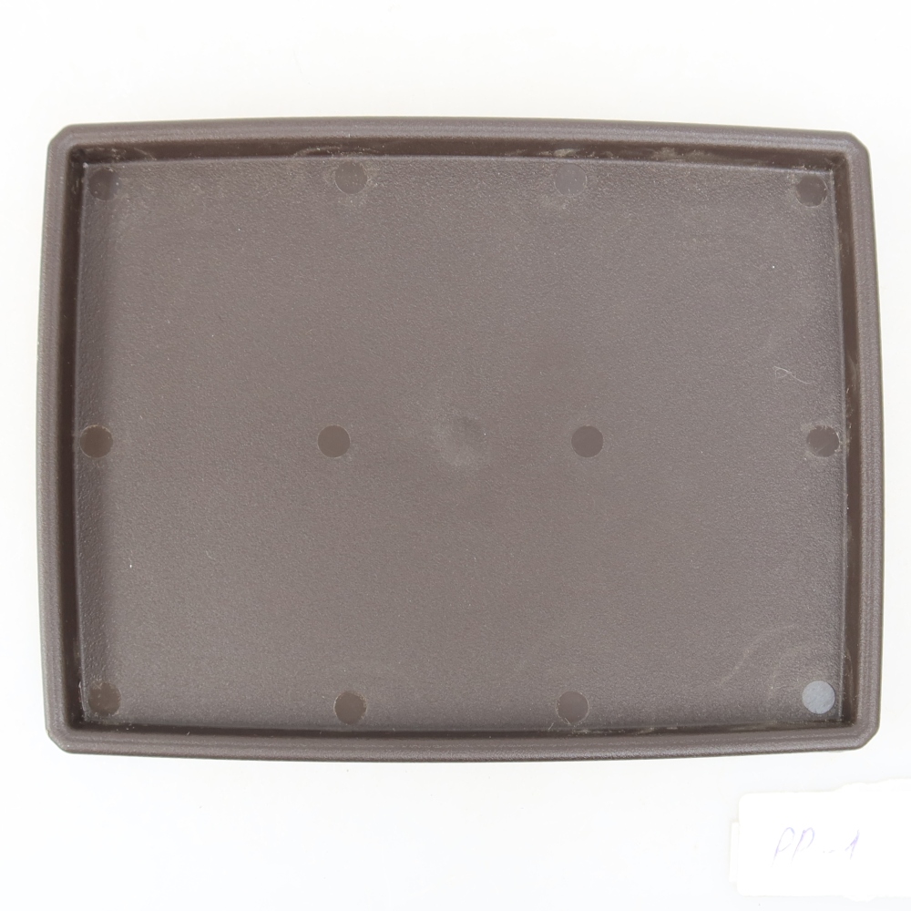 Sottovaso per bonsai in plastica PP-1 - 15 x 11 x 1,2 cm, marrone