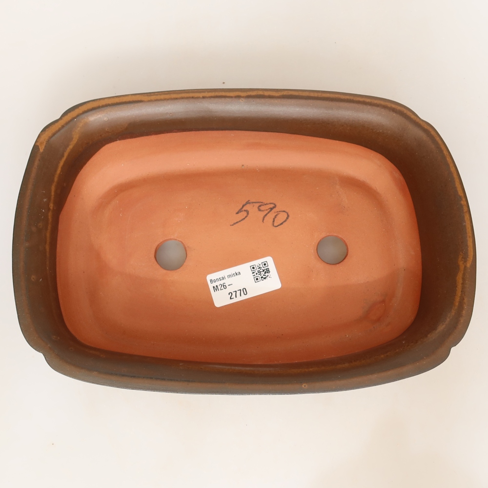 Ciotola in ceramica  24 x 17 x 6 cm, colore marrone