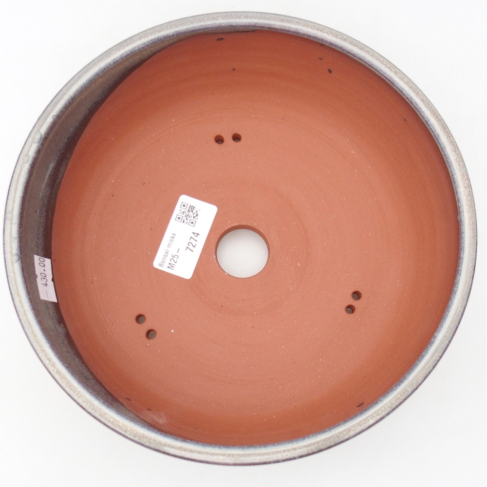 Ciotola bonsai in ceramica 20,5 x 20,5 x 7,5 cm, colore blu