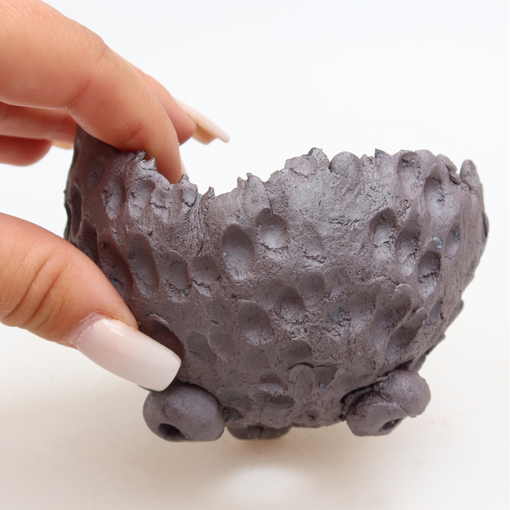 Guscio in ceramica  10 x 9,5 x 7 cm, colore metallizzato