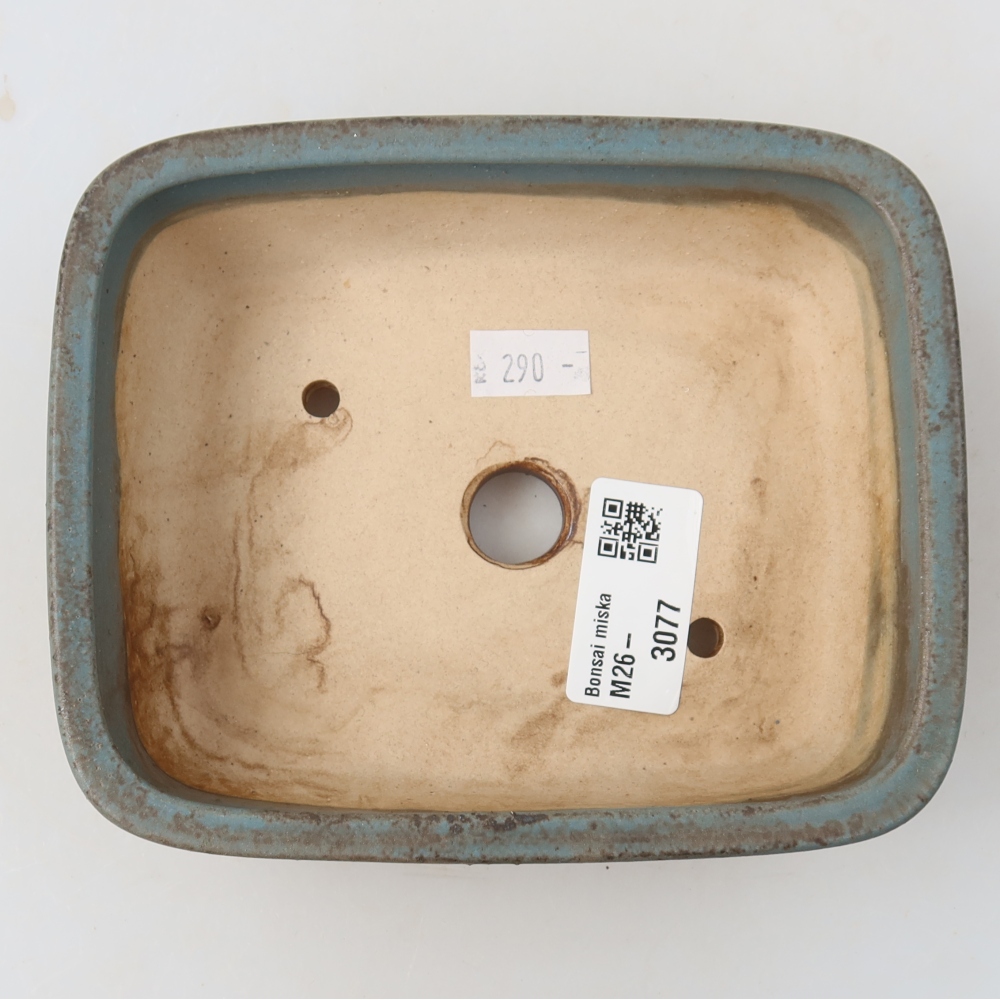 Ciotola bonsai in ceramica 14 x 11,5 x 4,5 cm, colore blu
