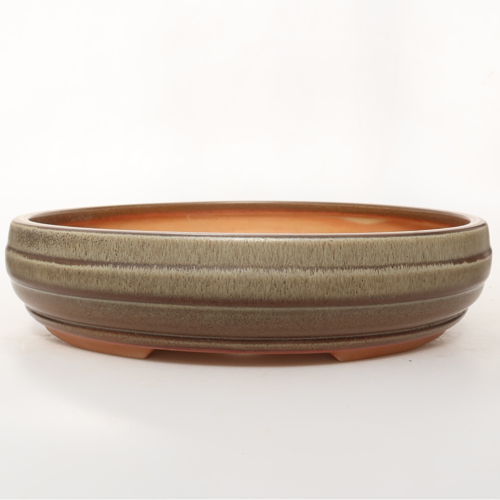 Ciotola in ceramica  33 x 33 x 7,5 cm, colore marrone
