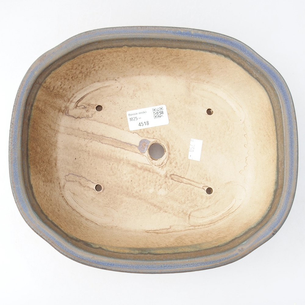 Ciotola bonsai in ceramica 24 x 21 x 7,5 cm, colore blu