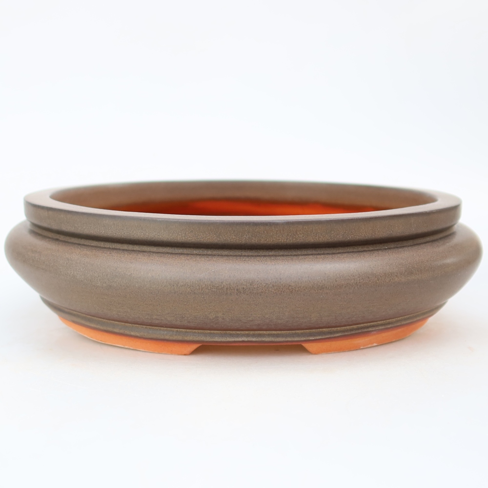 Ciotola in ceramica  23 x 23 x 7 cm, colore marrone