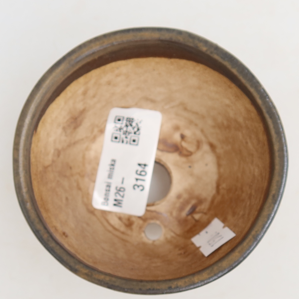 Vaso da bonsai in ceramica 8,5 x 8,5 x 5 cm, colore marrone