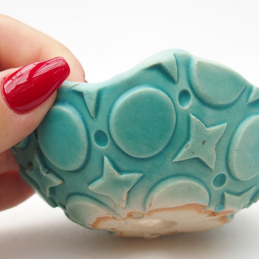 Conchiglia in ceramica 8,5 x 9 x 4 cm , colore blu