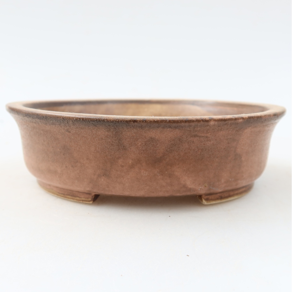 Vaso da bonsai in ceramica 12,5 x 11,5 x 3,5 cm, colore rosa