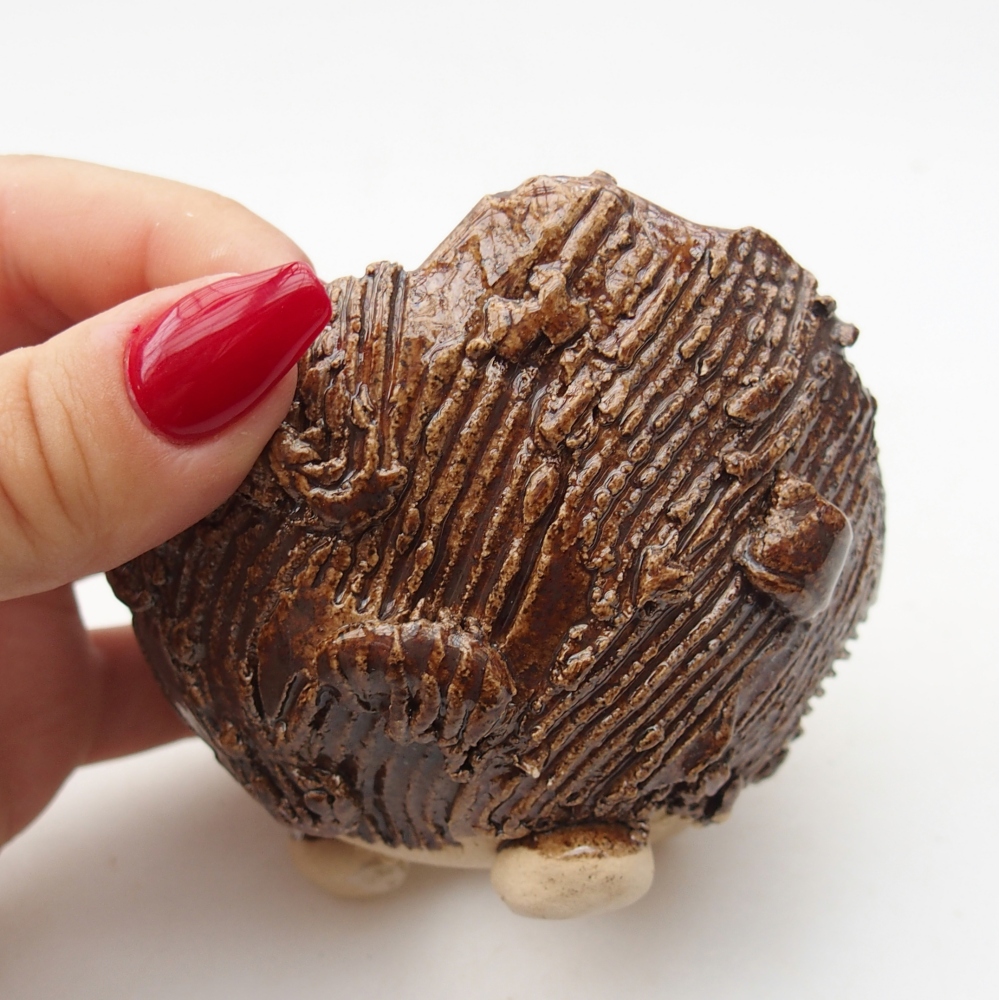 Conchiglia in ceramica 8,5 x 8,5 x 7 cm , colore marrone