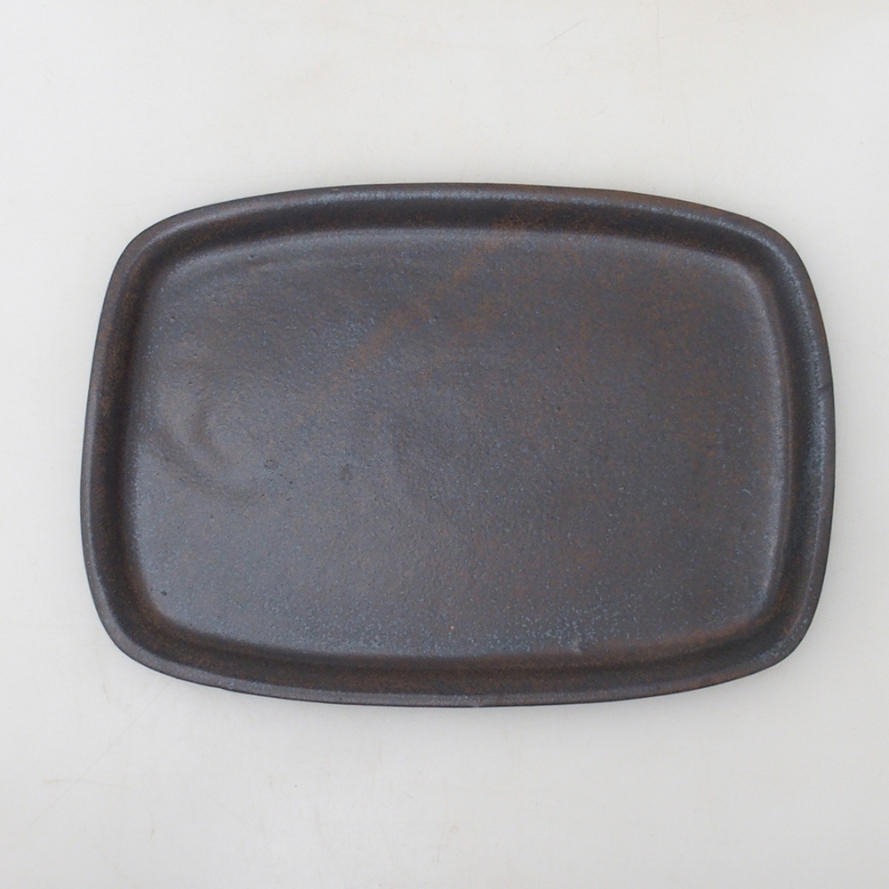 Ciotola in ceramica H08 - 22,5 x 16 x 1 cm - marrone