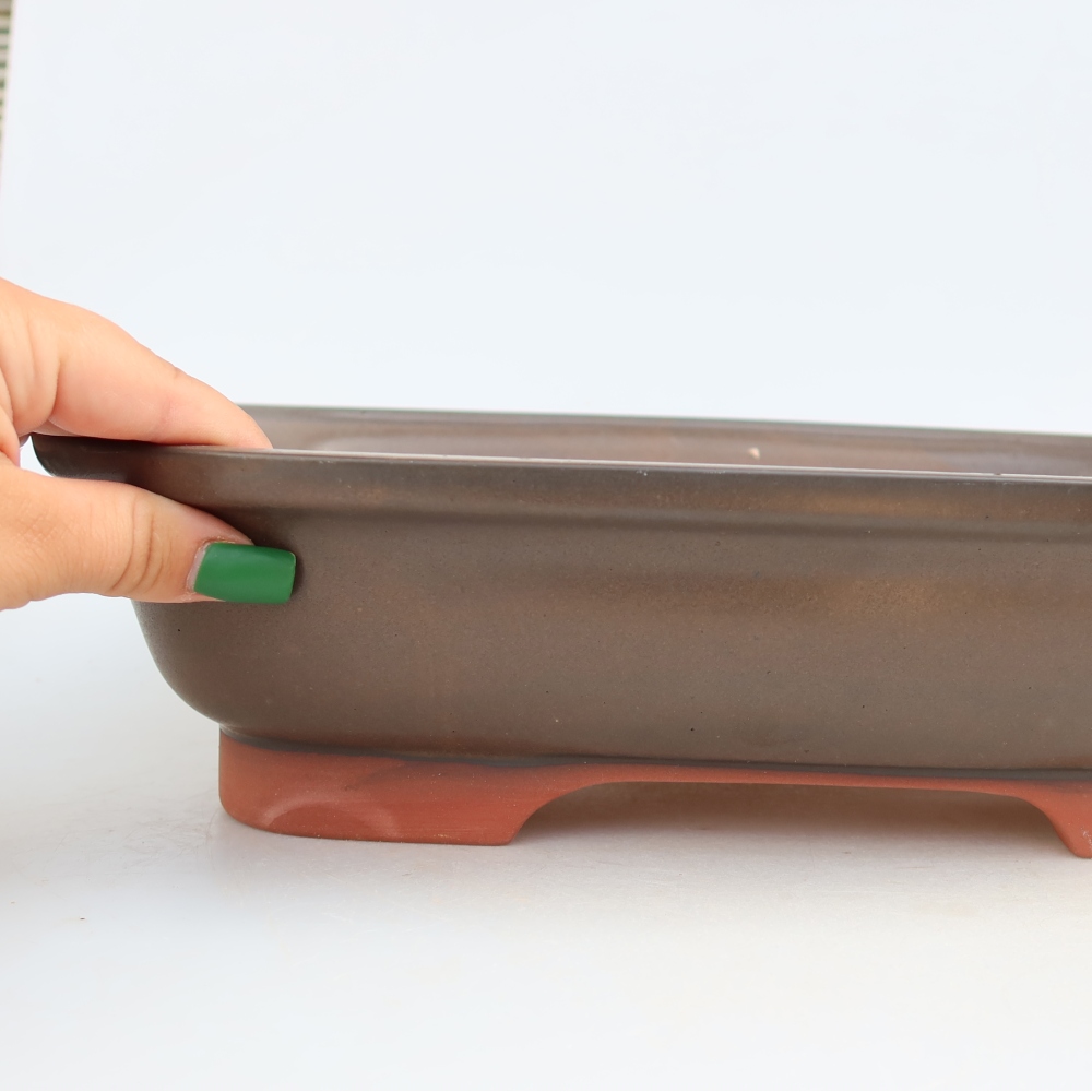 Ciotola in ceramica  33,5 x 26 x 8 cm, colore marrone