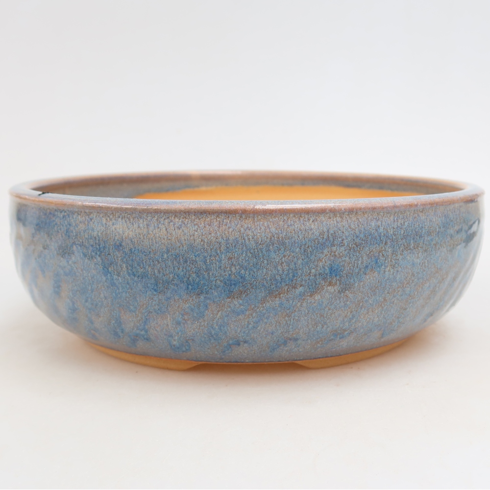 Ciotola bonsai in ceramica 21,5 x 21,5 x 6,5 cm, colore blu