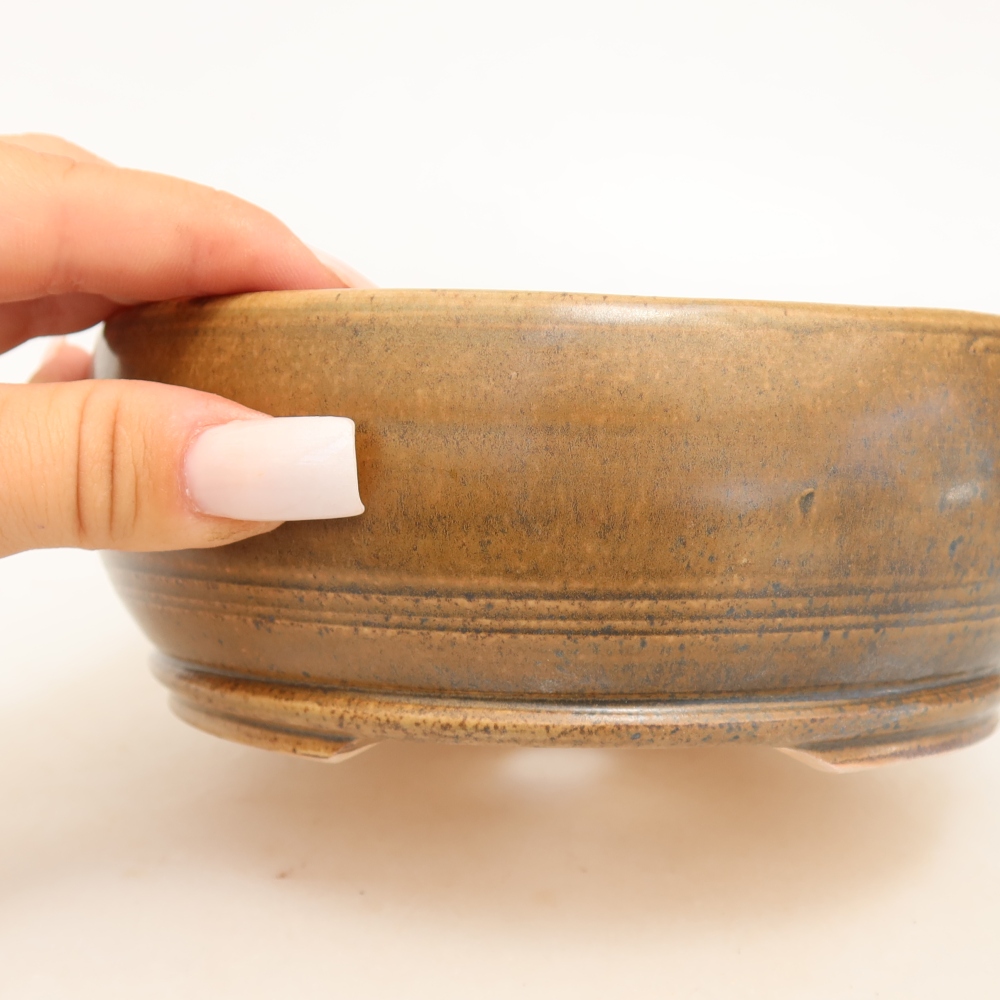 Vaso da bonsai in ceramica 16 x 16 x 6 cm, colore marrone