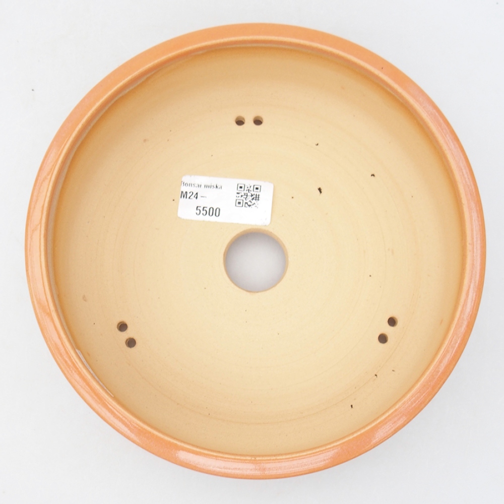 Ciotola per bonsai in ceramica 17,5 x 17,5 x 5 cm, arancione