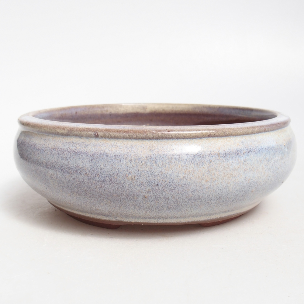 Ciotola bonsai in ceramica 16 x 16 x 5,5 cm, colore blu