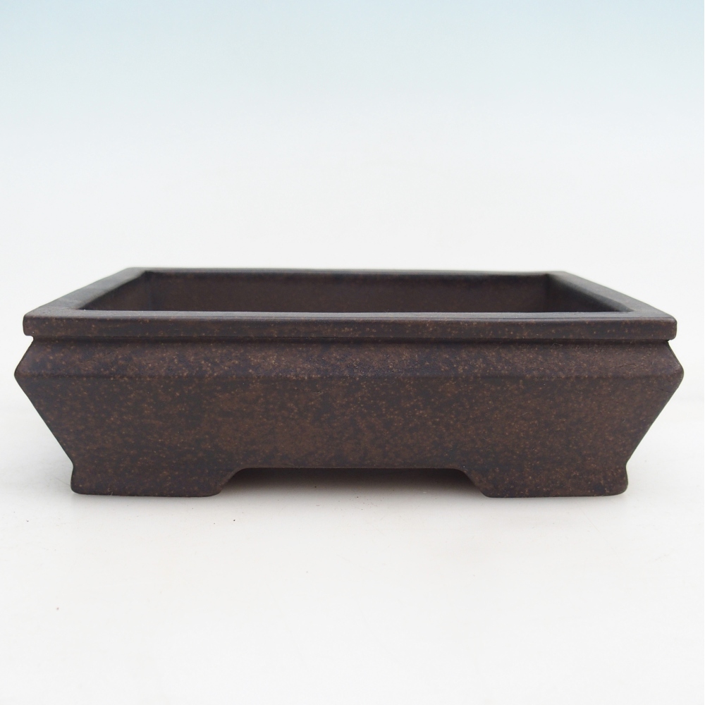 Ciotola per bonsai in ceramica 15,5 x 11 x 4,5 cm, marrone ocra