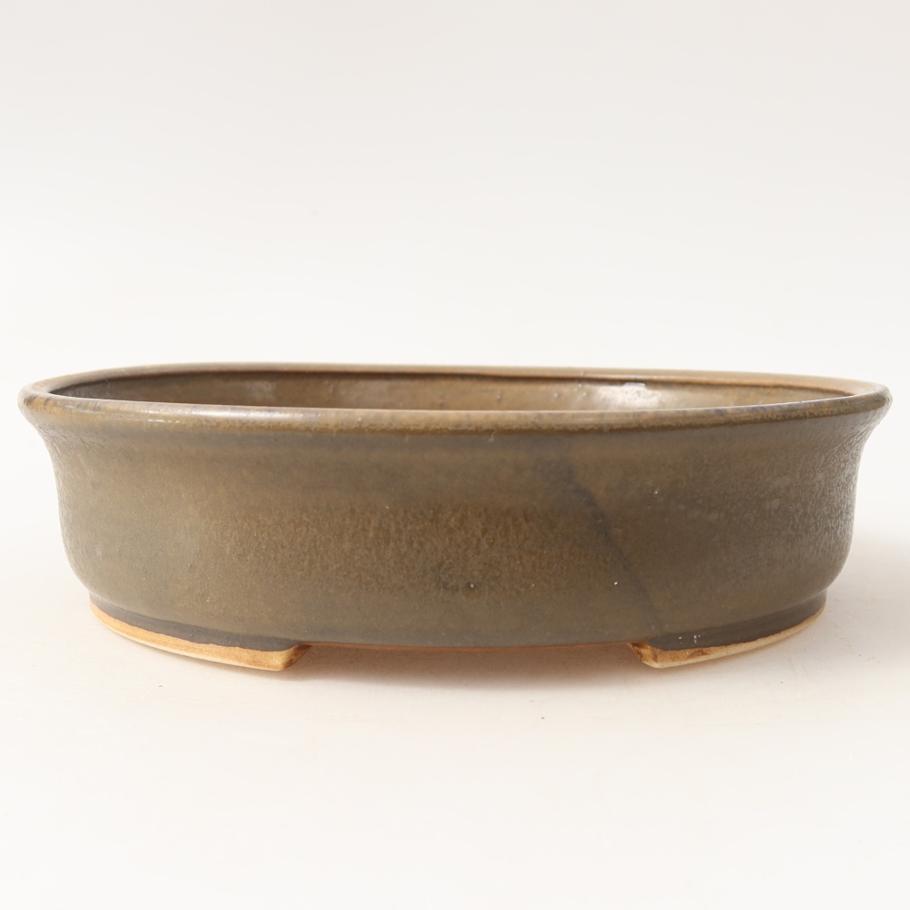 Ciotola per bonsai in ceramica 17,5 x 16 x 4,5 cm, marrone