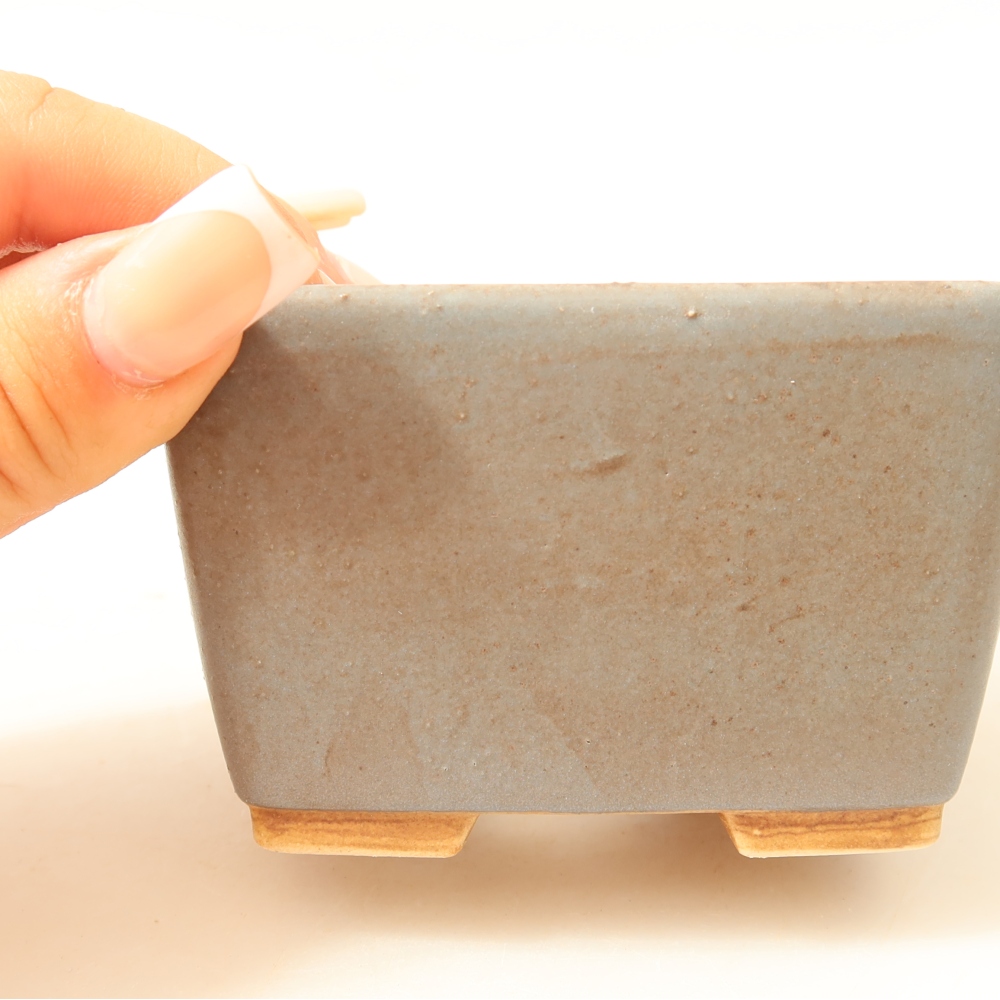 Ciotola bonsai in ceramica 8,5 x 8,5 x 5,5 cm, colore blu