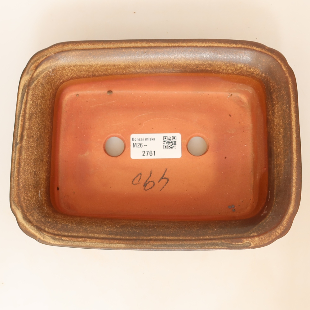 Ciotola in ceramica  20 x 15,5 x 5,5 cm, colore marrone