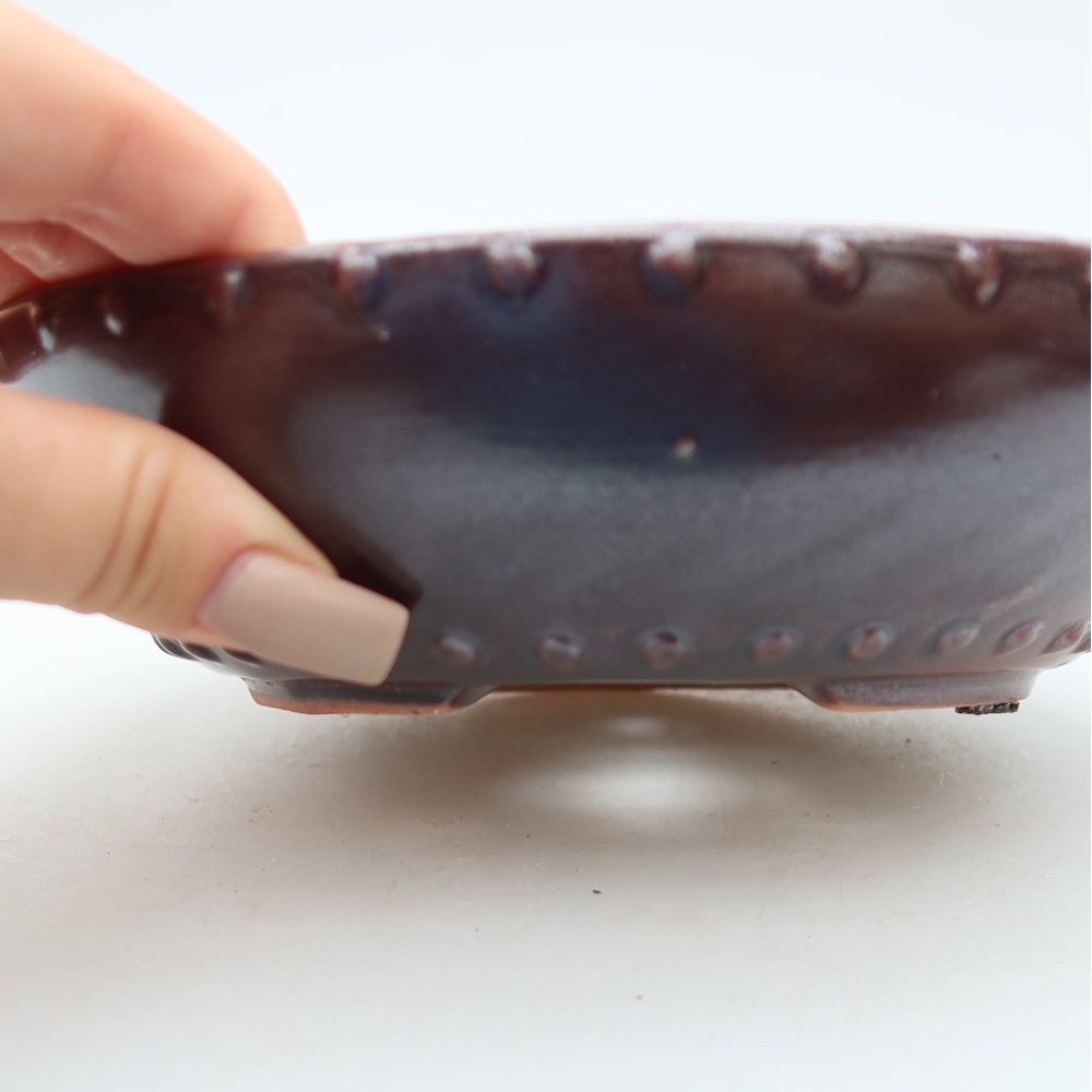 Ciotola per bonsai in ceramica 17,5 x 17,5 x 5 cm, marrone