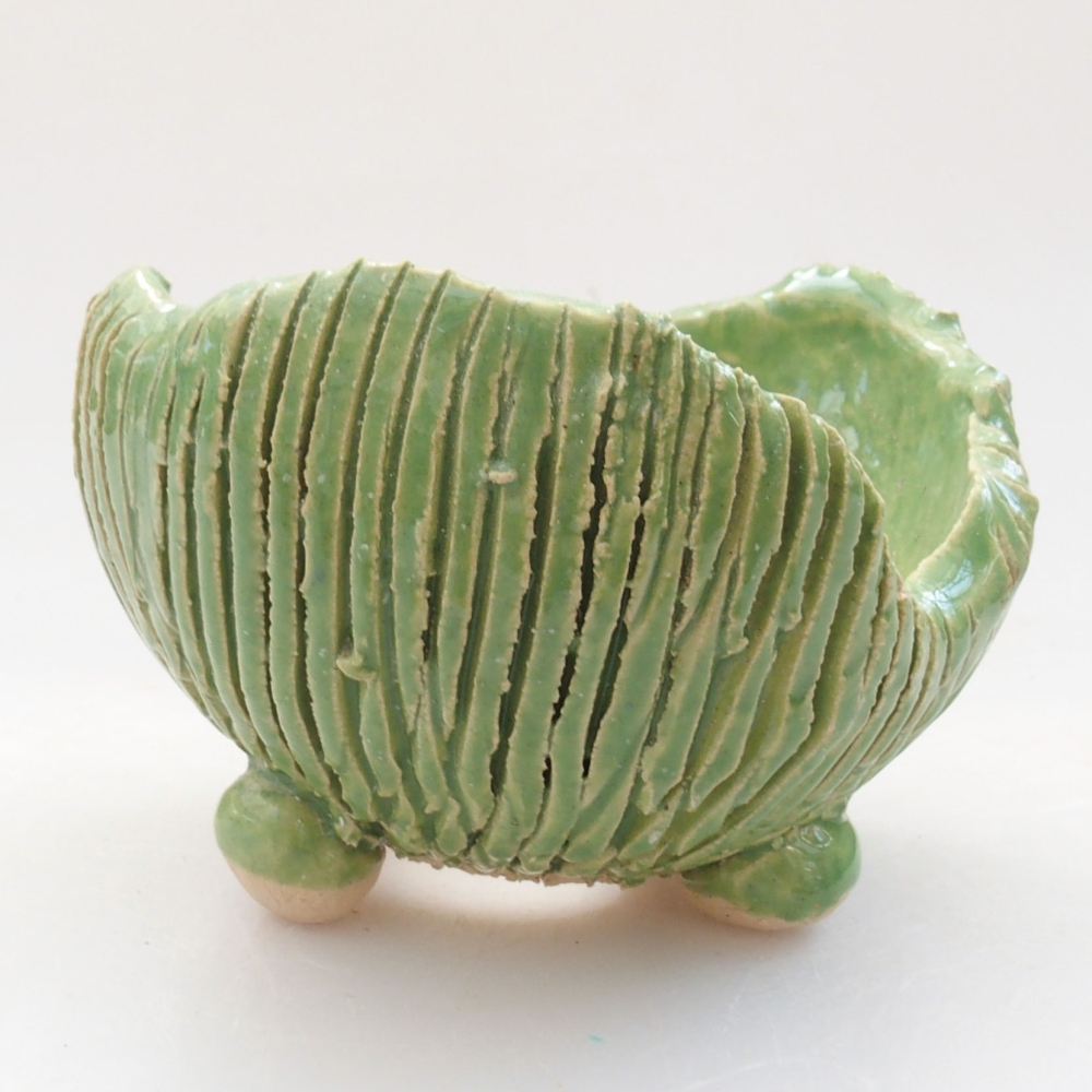 Conchiglia in ceramica 7,5 x 7,5 x 5,5 cm , colore verde