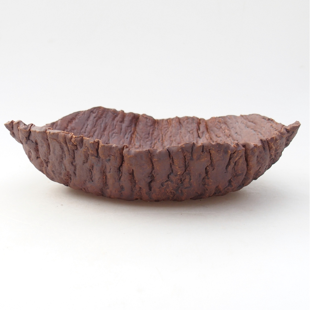 Conchiglia in ceramica 22 x 22,5 x 6 cm , colore marrone