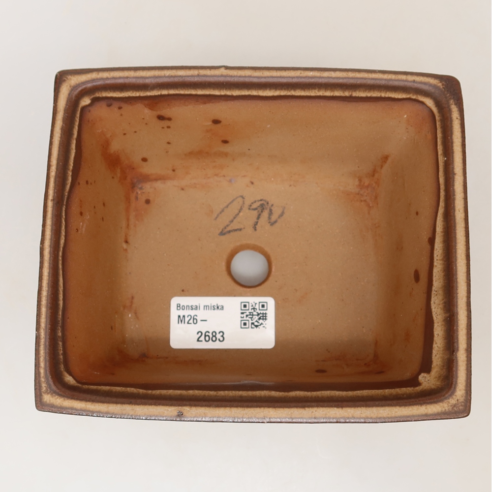 Ciotola in ceramica  14,5 x 12,5 x 7 cm, colore marrone