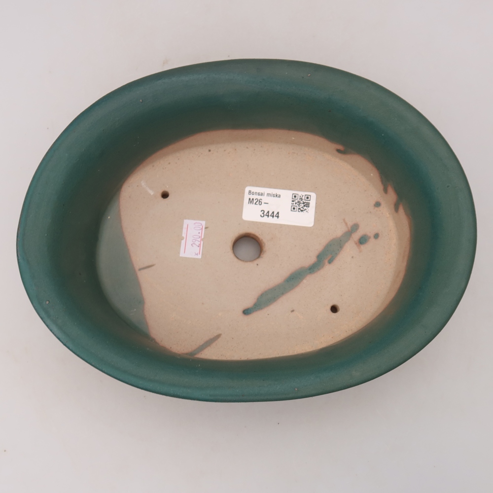 Vaso da bonsai in ceramica 22,5 x 17,5 x 6,5 cm, colore blu