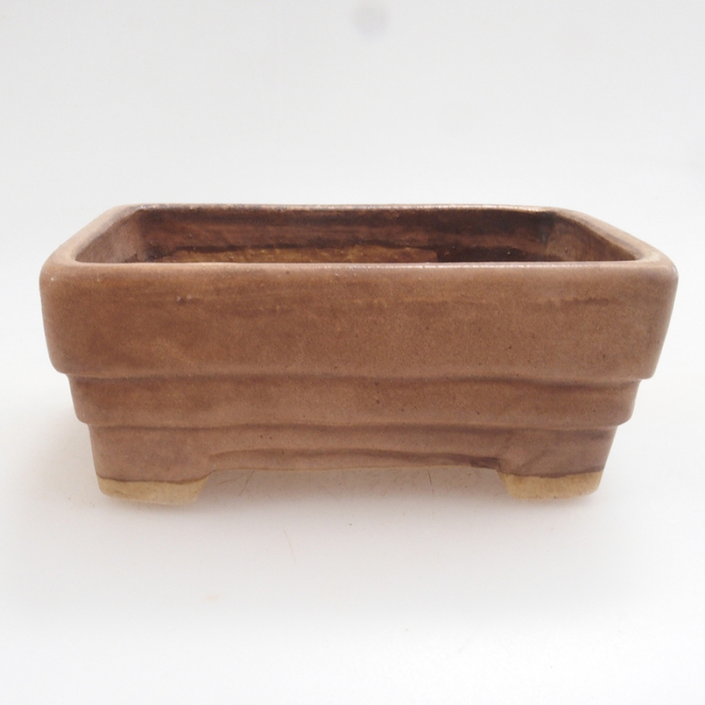 Ciotola per bonsai in ceramica 10 x 8,5 x 4 cm, marrone
