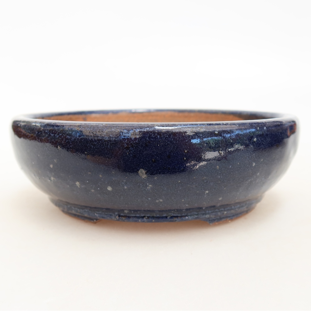 Vaso da bonsai in ceramica 14,5 x 14,5 x 4,5 cm, colore blu