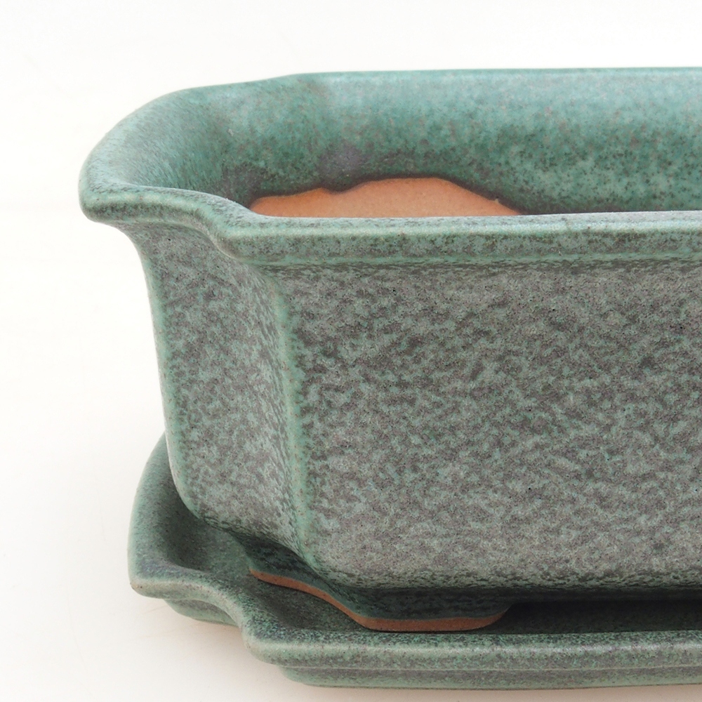 Ciotola bonsai + piattino H01 - verde
