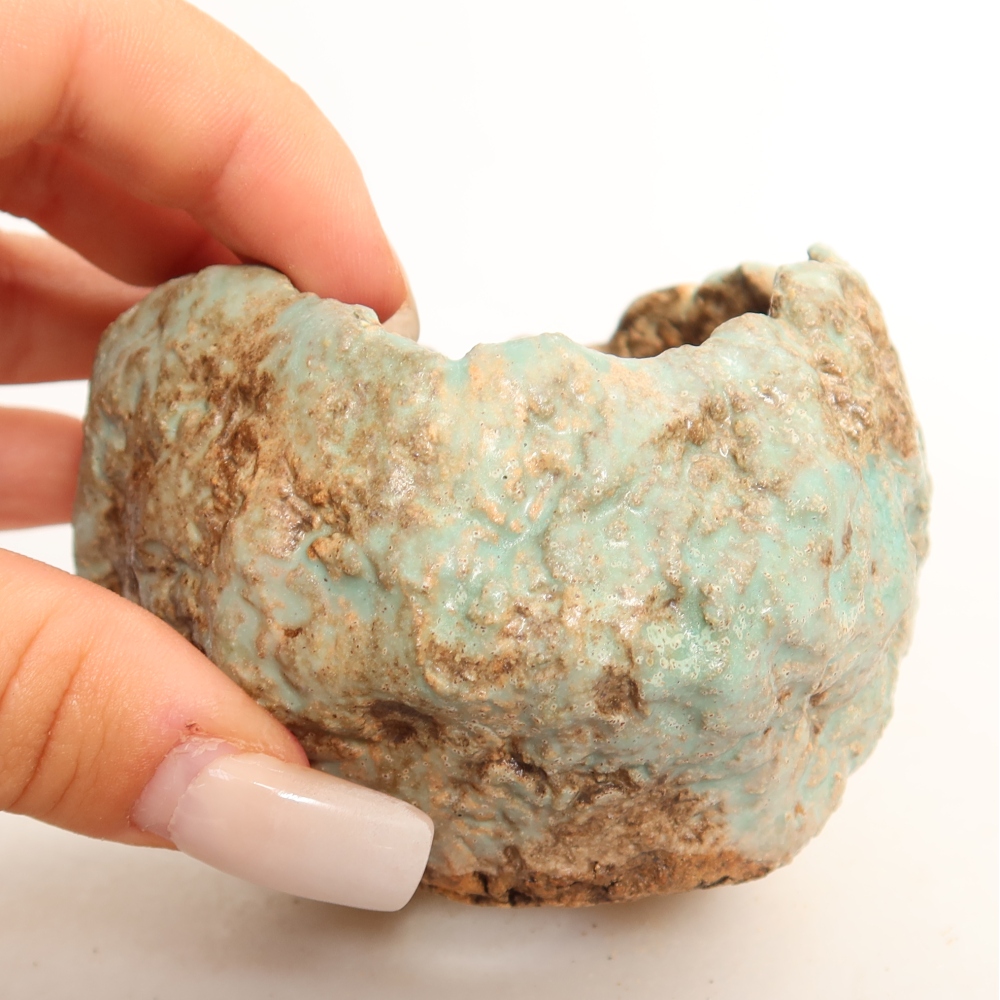 Guscio in ceramica  7 x 7 x 6 cm, colore verde
