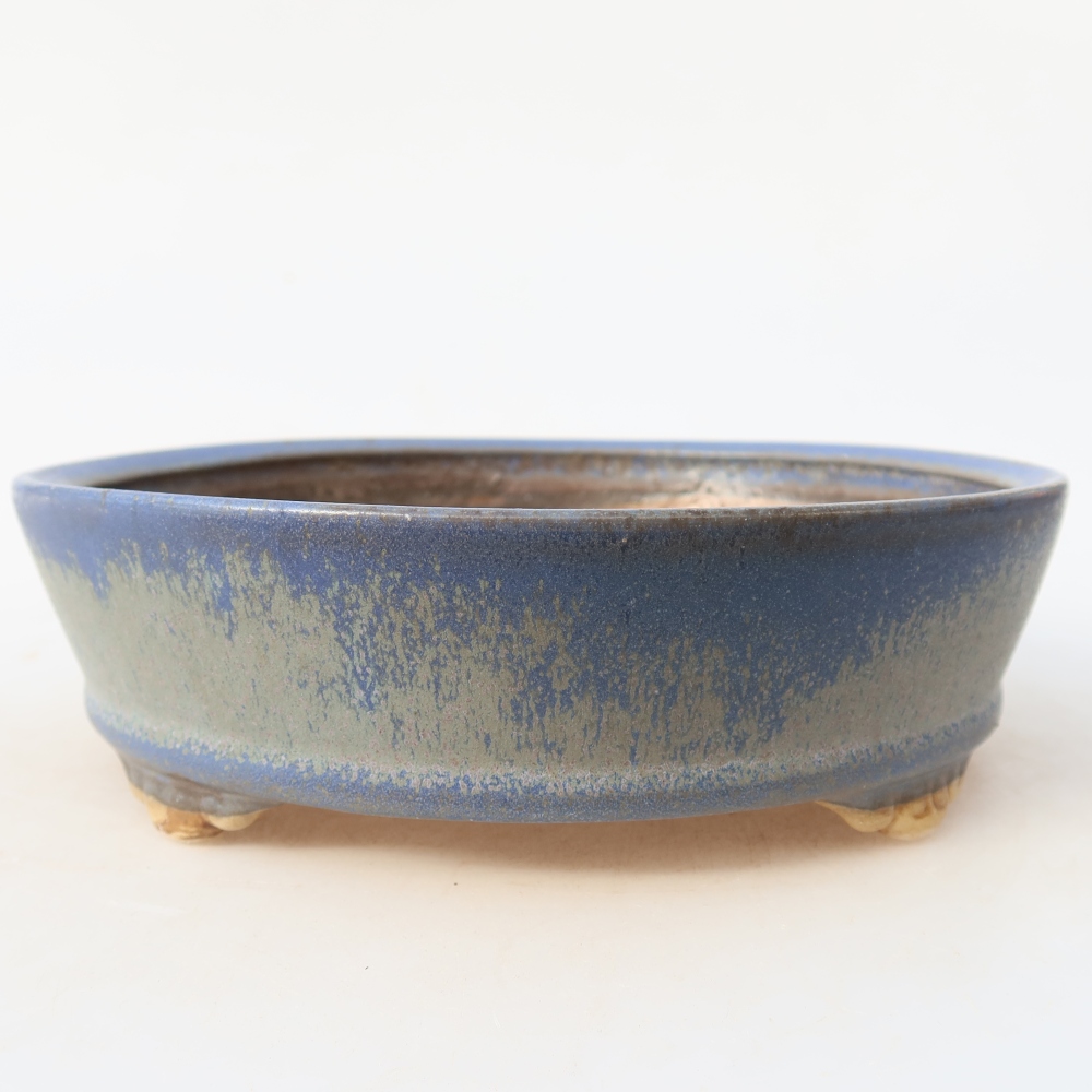 Ciotola bonsai in ceramica 18 x 18 x 5 cm, colore blu