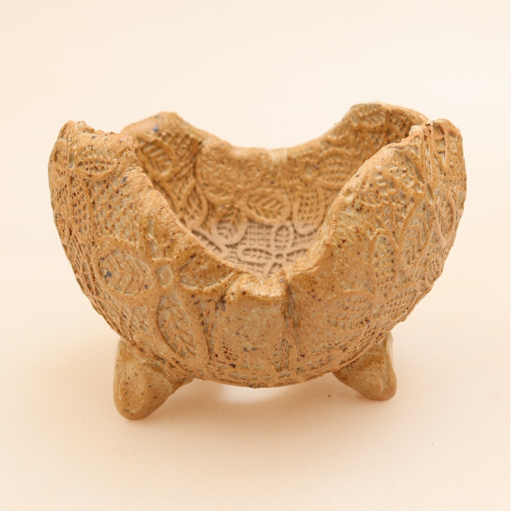 Conchiglia in ceramica 8,5 x 8,5 x 6 cm , colore beige