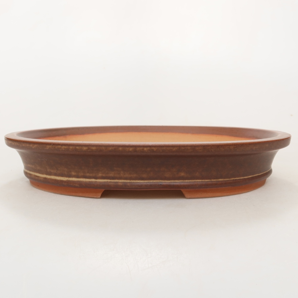 Ciotola in ceramica  21 x 15 x 4 cm, colore marrone