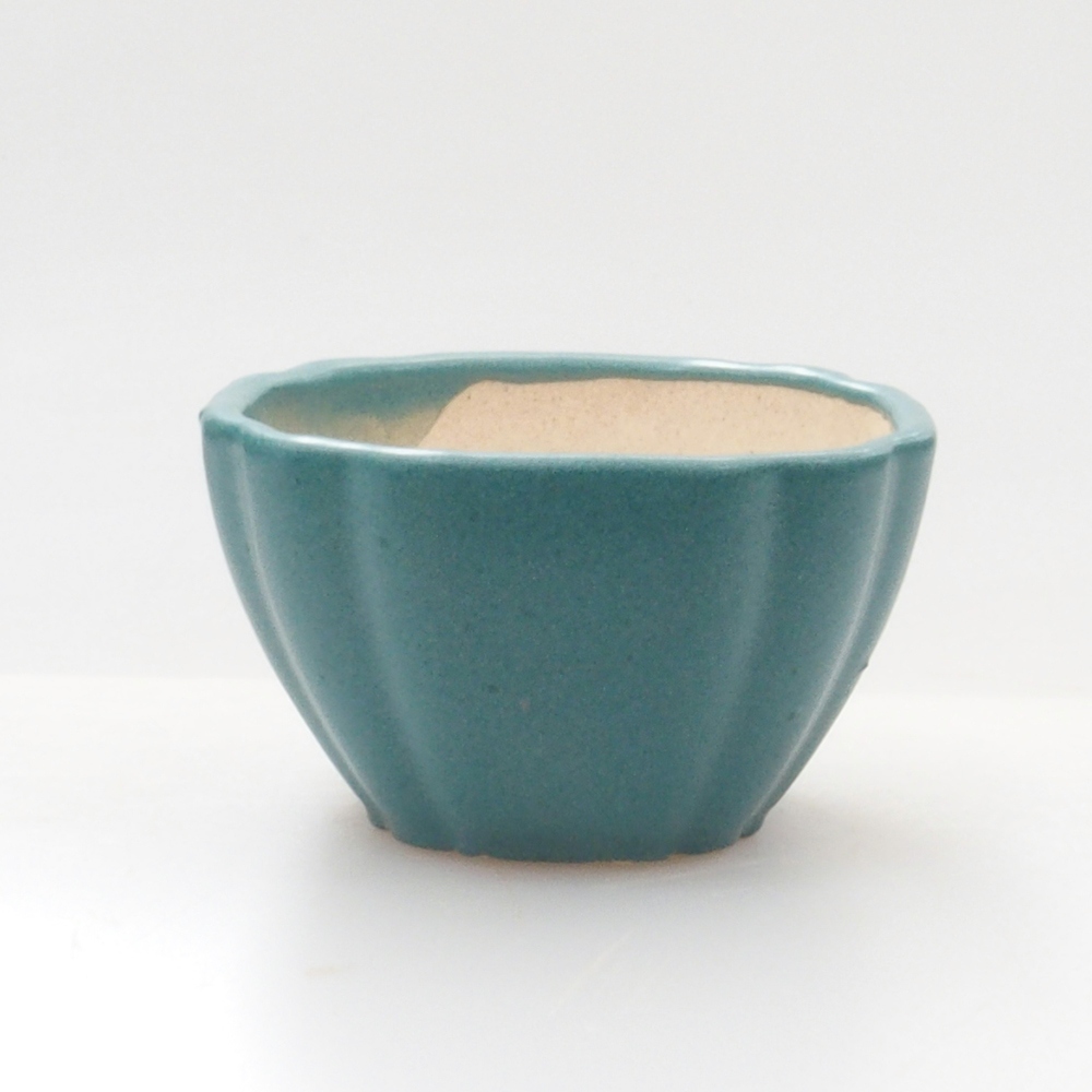 Ciotola bonsai in ceramica 6,5 x 5,5 x 4 cm, colore blu