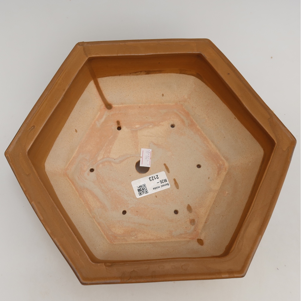 Vaso da bonsai in ceramica 28 x 24,5 x 9 cm, colore marrone