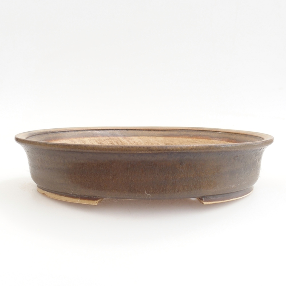 Ciotola bonsai in ceramica 25,5 x 23 x 5,5 cm, marrone