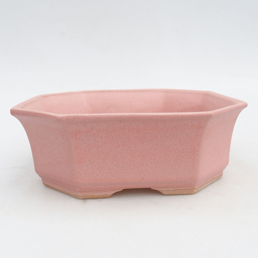 Ciotola bonsai in ceramica 17,5 x 17,5 x 6 cm, rosa
